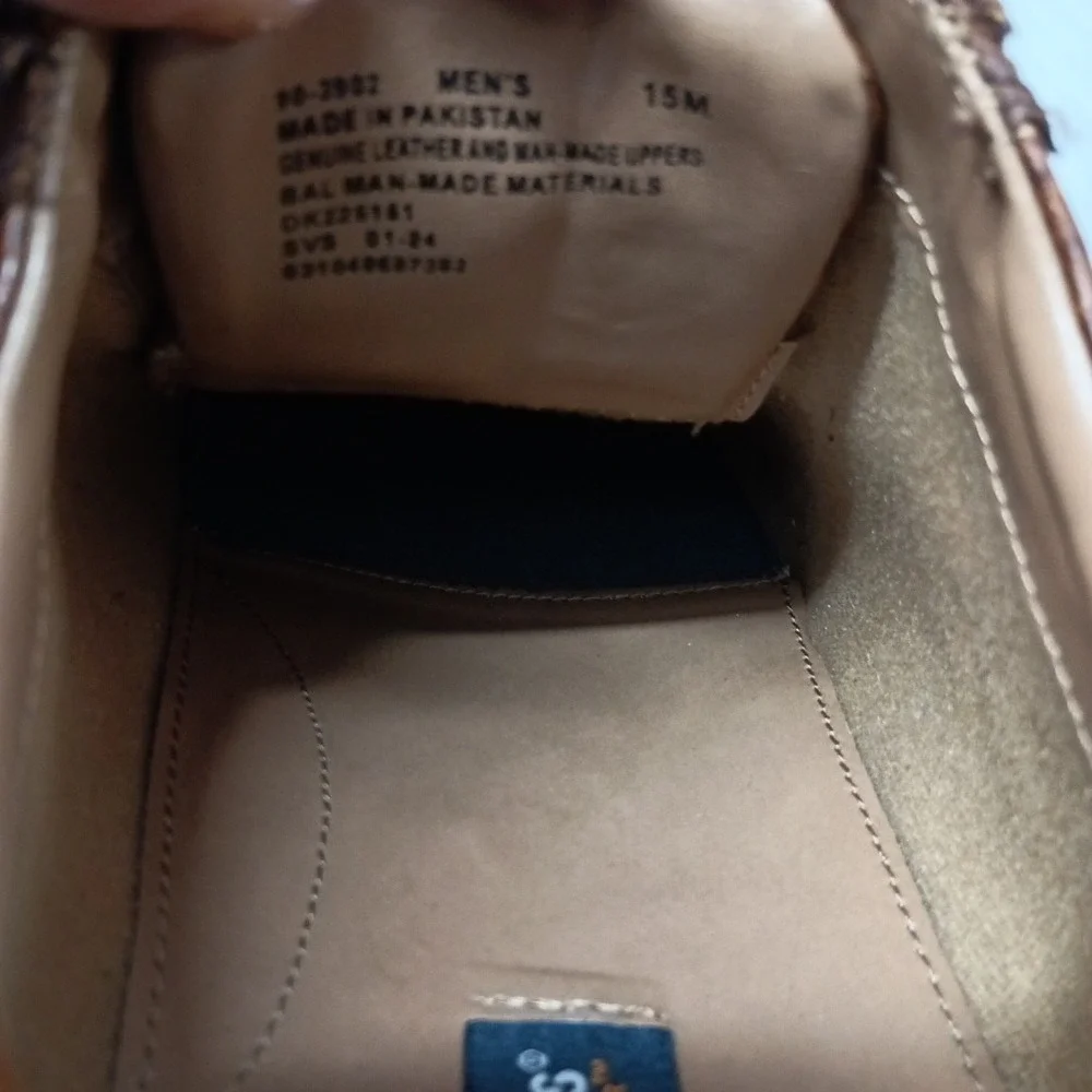 Dockers Shelter Mens 15 M Tan‎ Brown Leather Business Casual Oxford Shoes